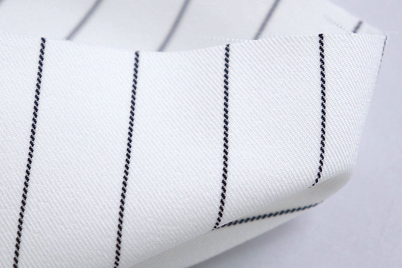 Костюмная ткань принт/полоска черная на белом 3963-PY/C#8