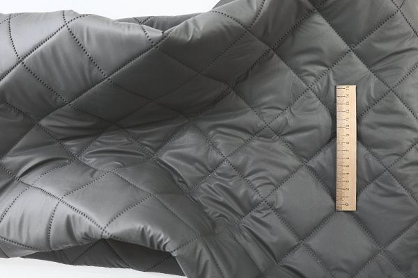 Ткань термостеганная "Ромб"/серый 11015/7+CC300