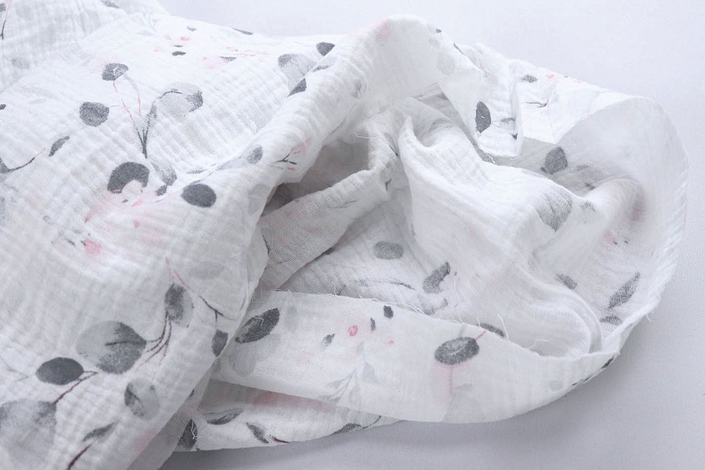 Муслин принт/цветы серо-розовые на белом 4082-PY/D#3/C#1