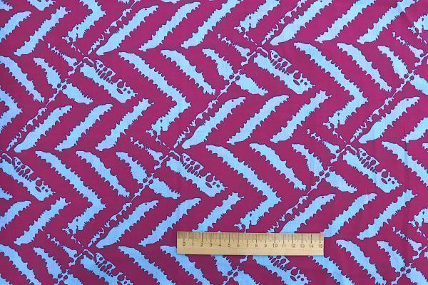 Штапель принт/малиново-голубой 1374-PY/D#45/C#6