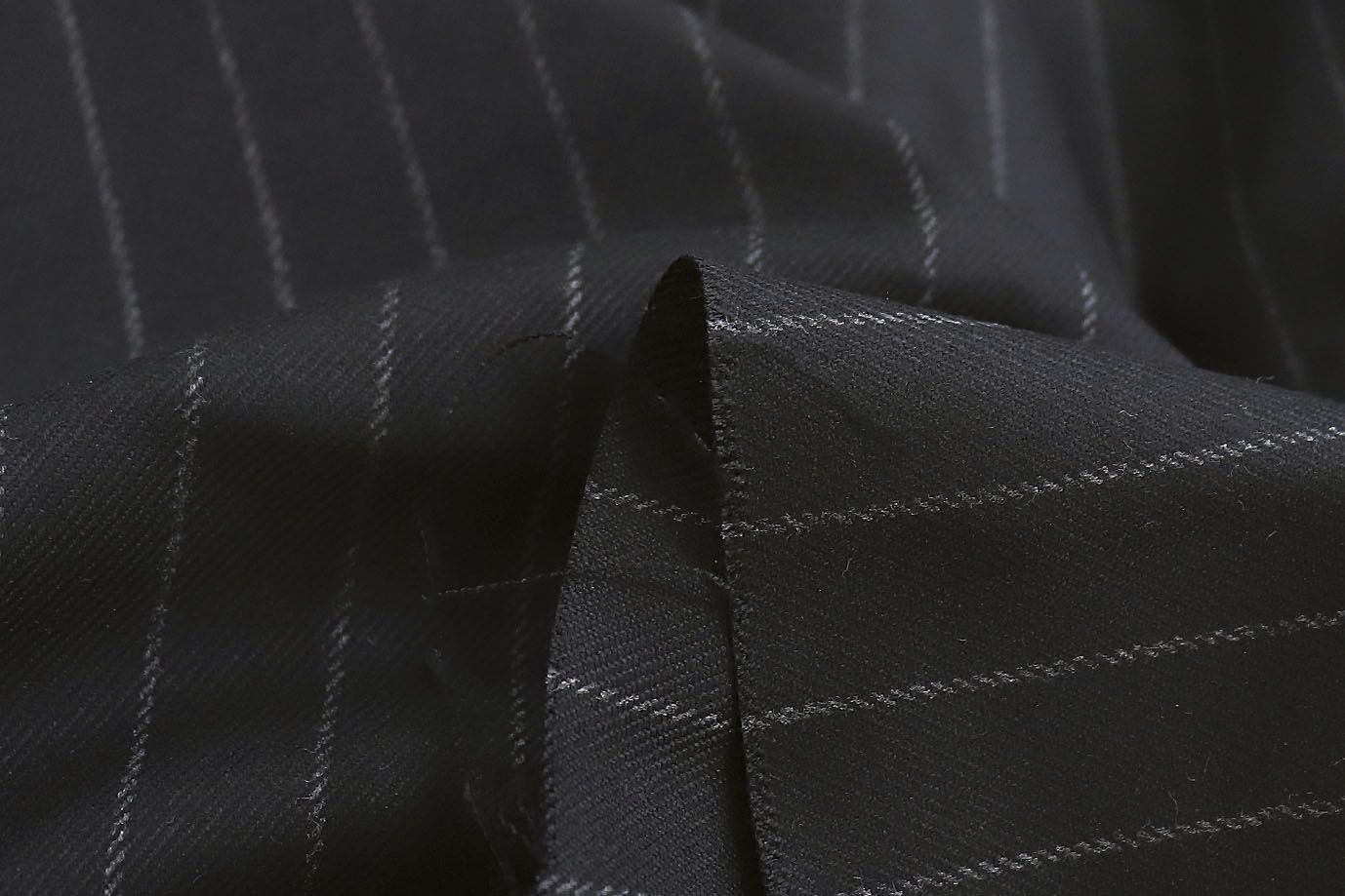 Костюмная ткань/полоска черная 3764-PY/C#2 Black (39223)