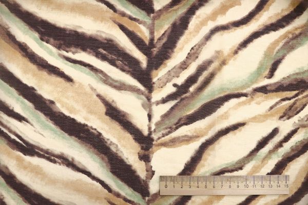 Органза принт/бежево-коричневый 3890-PY/D#1/C#3