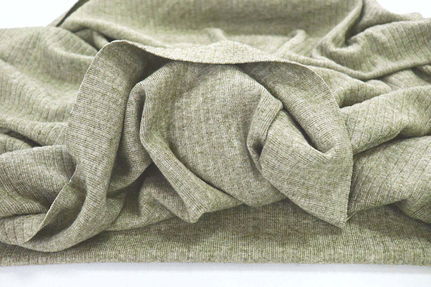 Трикотаж "Рибана"/бледно-хаки 3027-21/C#7