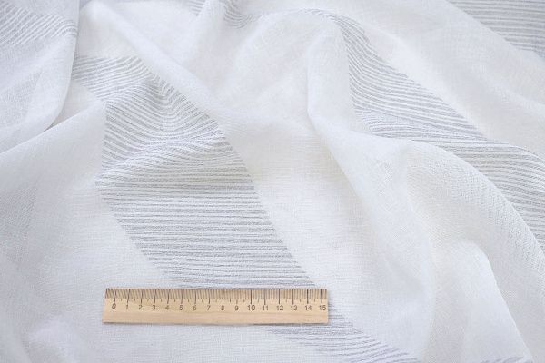 Тюль принт/серый на белом 1520-19/C#Grey