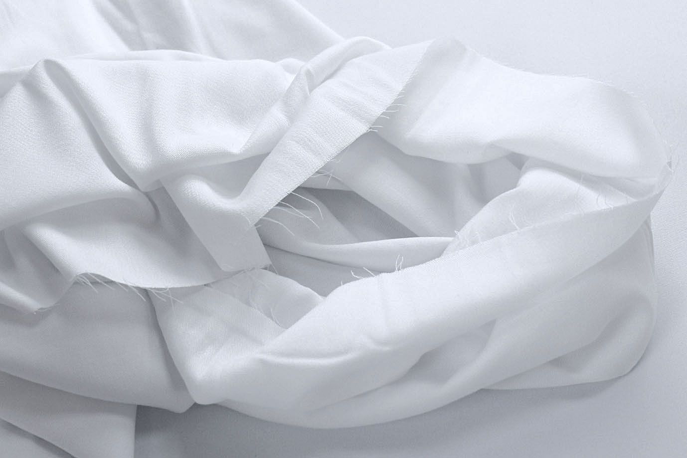 Штапель твил стрейч/белый 4062-PY/C#1