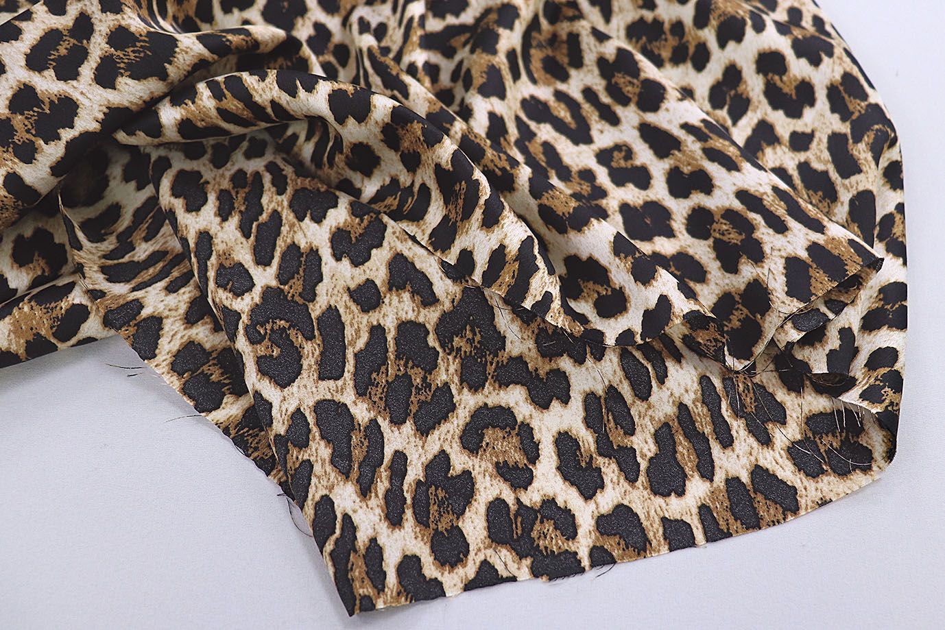 Шелк "Армани" принт/леопард бежево-коричневый 3844-PY/C#1