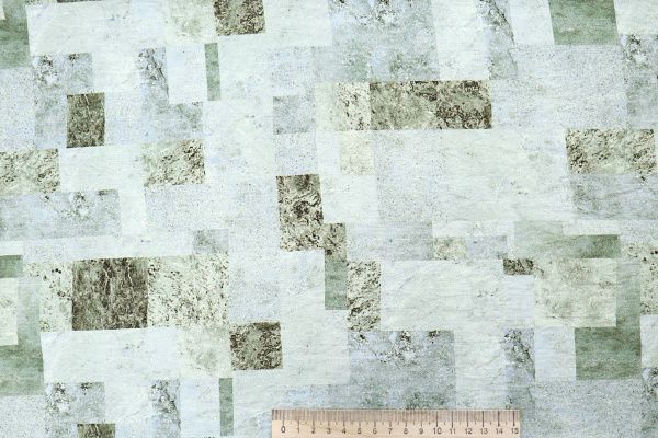 Лен слаб принт/серо-зеленый на светло-сером 4103-PY/D#3/C#1