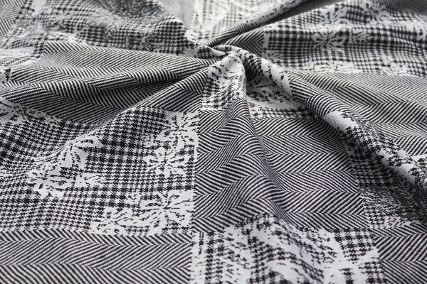 Трикотаж принт/черно-белый 12497/D#1