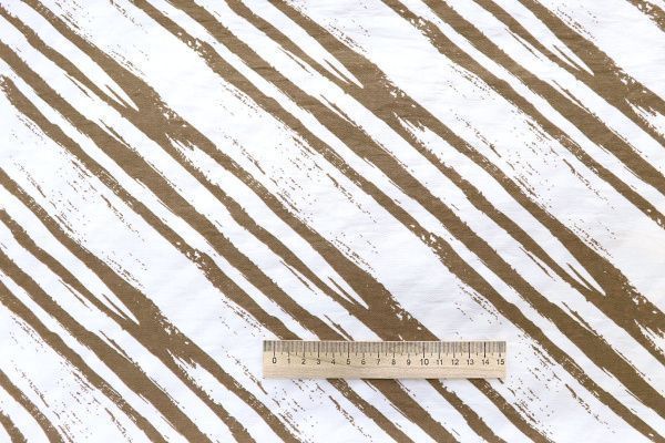 Лен БОХО принт/бежевый на белом 4077-PY/D#2/C#1