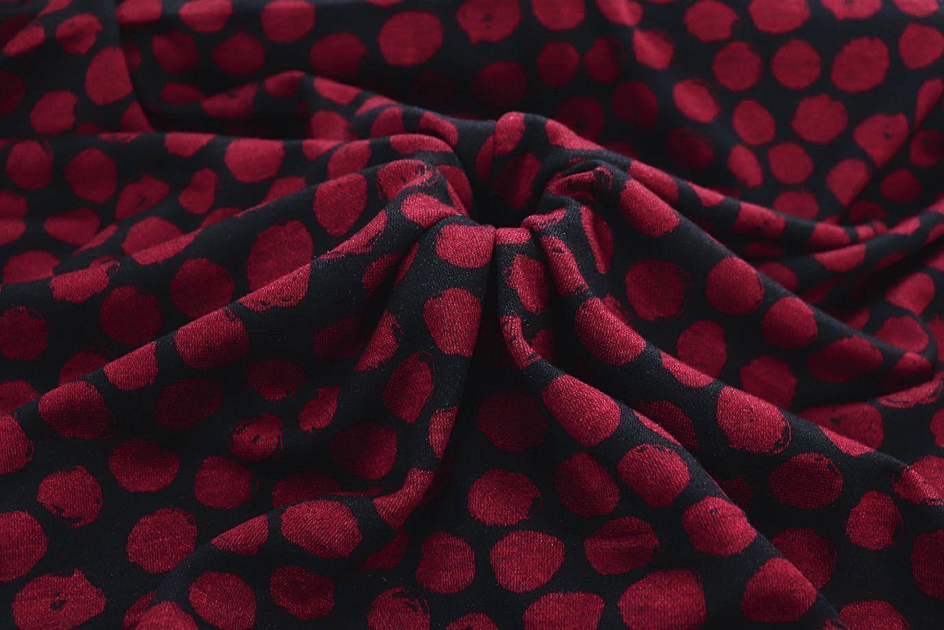 Трикотаж "Модал" принт/красно-черный 3561-PY/D#1/C#4
