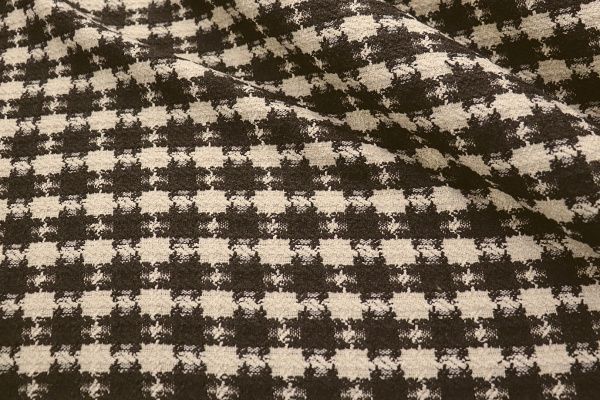 Пальтовая ткань принт/клетка молочно-коричневая AP211001088/D#1156-82167/C#2