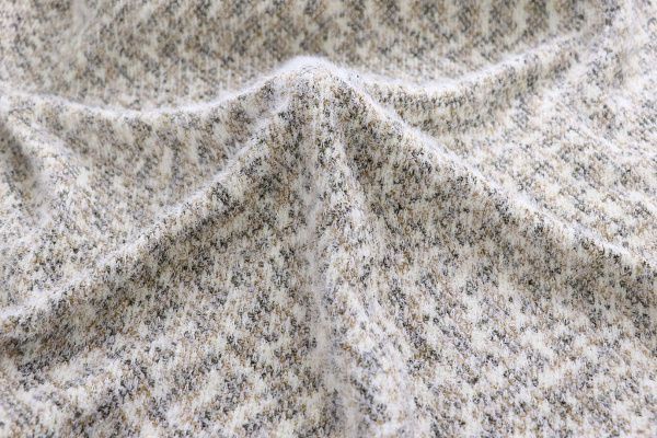 Трикотаж жаккард двуцветный/черно-коричневый на молочном 3981-PY/C#1