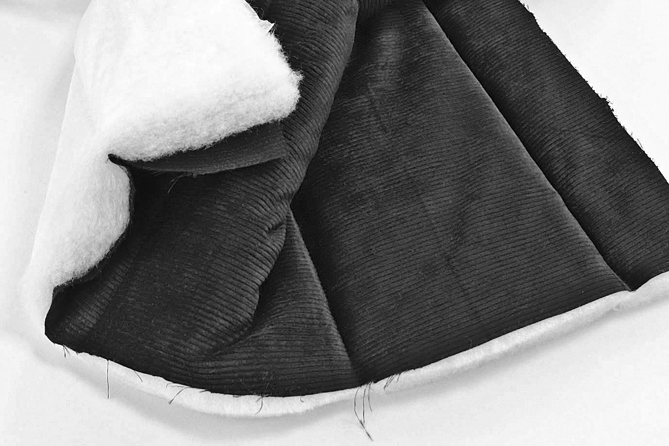 Ткань простеганная "Полоска" P51/черный 3735/10+CC300