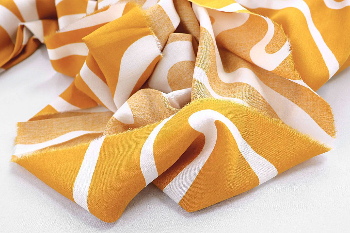 Штапель принт/бело-оранжевый 1374-PY/D#9/C#5