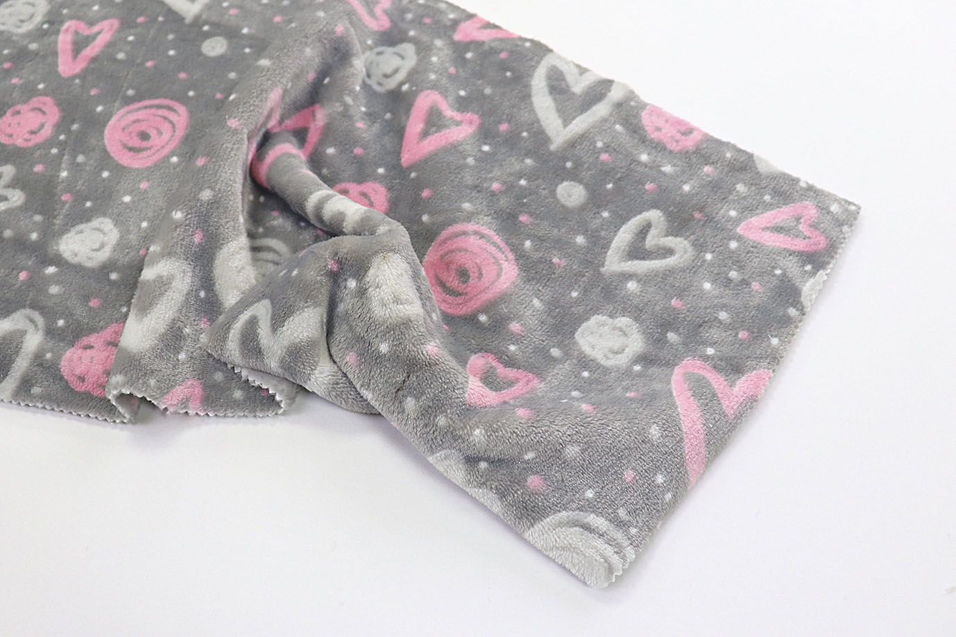 Велсофт принт/сердечки светло-серо-розовые на сером AP221208110/D#222-FLA280YH/C#Y19031330