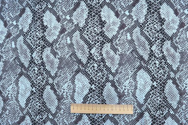 Лен БОХО принт/змея серо-голубая 3851-PY/D#1/C#2