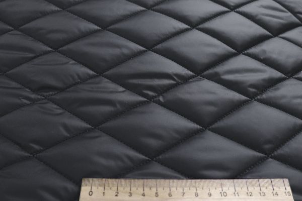 Ткань простеганная "Ромб" R10-7/черный 101027/302+CC150+30600070/629