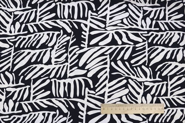 Лен N/R слаб принт/черно-белый 3826-PY/D#1/C#1