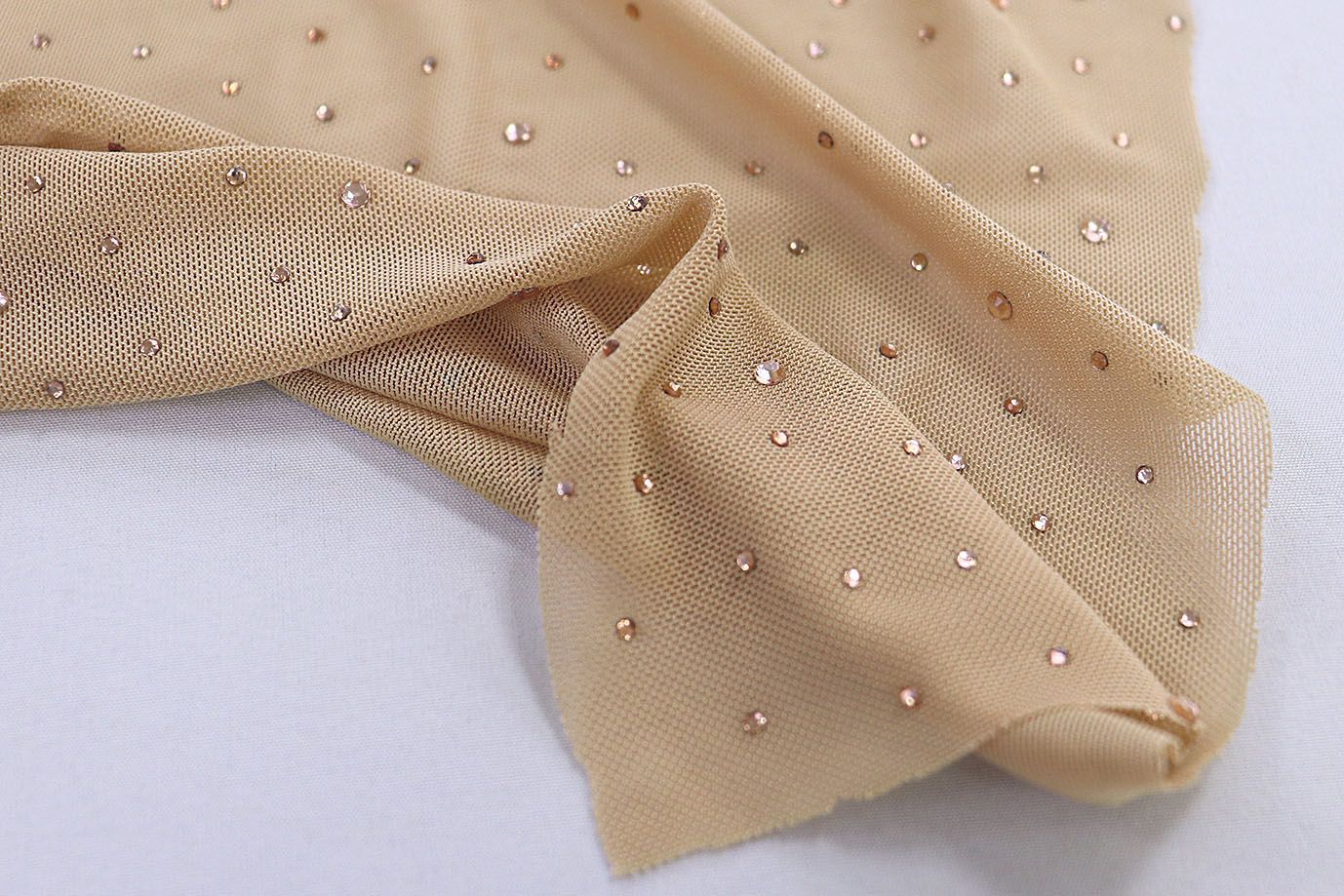 Сетка со стразами/бежевый 3783-PY/C#2