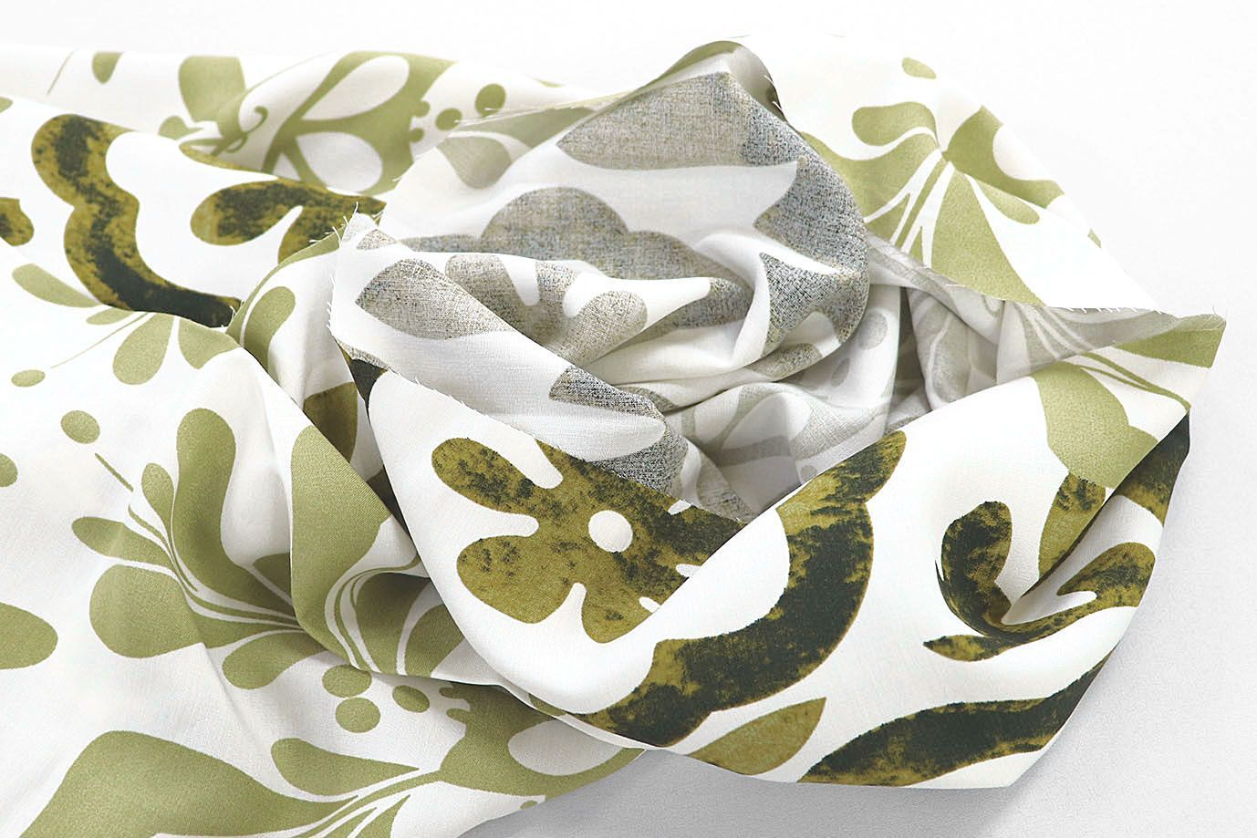 Штапель принт/узор зелено-фисташковый на белом 3858-PY/D#20/C#3