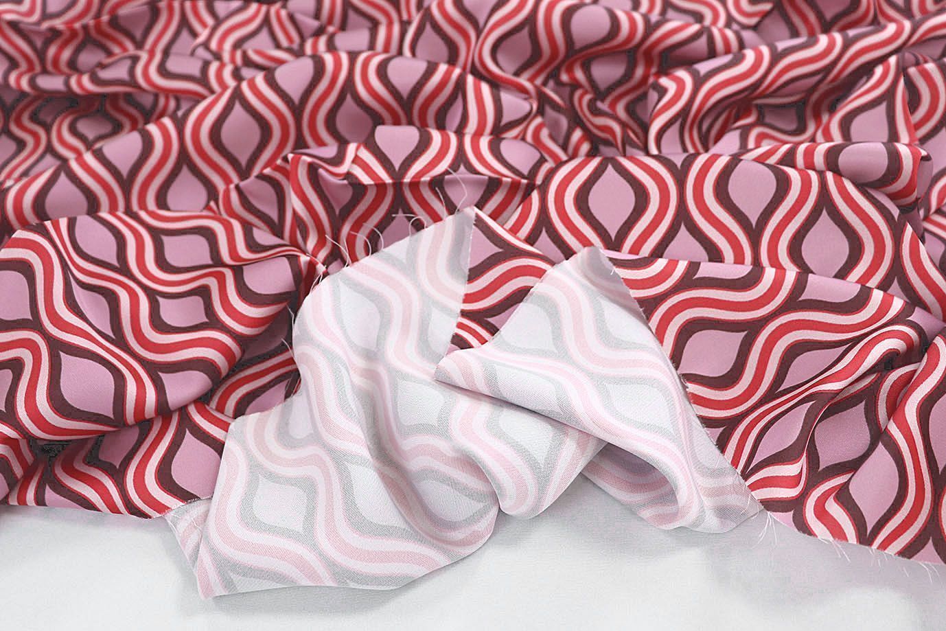 Шелк "Армани" принт/красно-розовый 3542-PY/D#23/C#2 (11362)