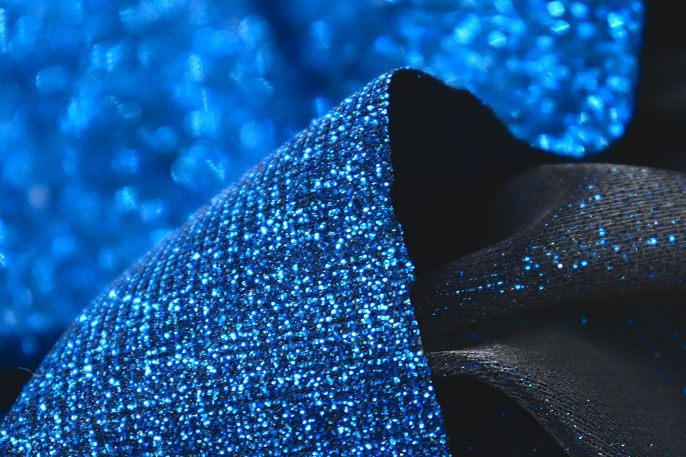 Трикотаж с люрексом на интерлоке/ярко-синий 1327-PY/C#16