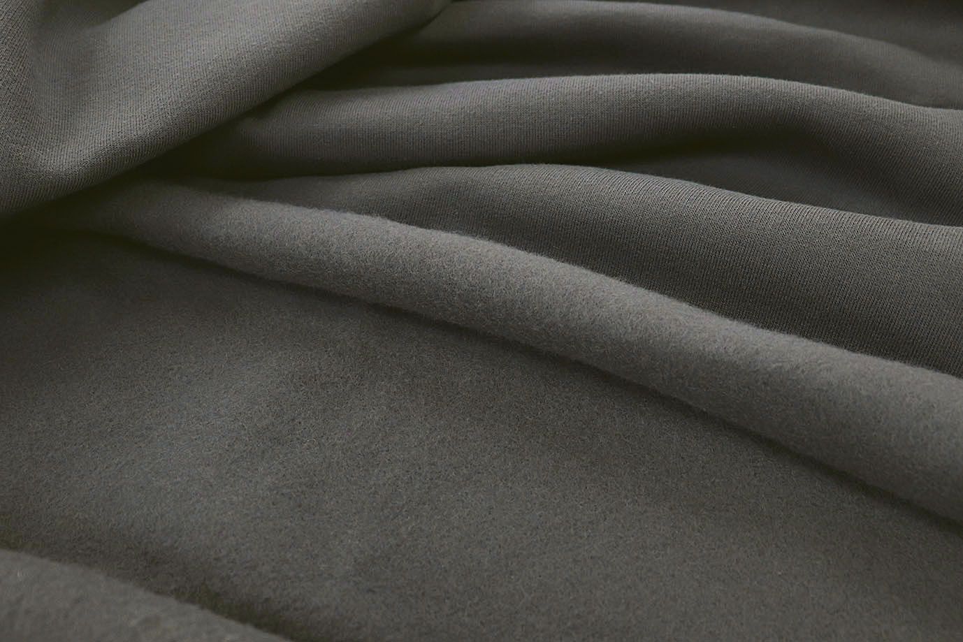 Трикотаж футер 3х нитка с начесом/темно-серый 0363/D#начес/C#т.серый 19-3803TPX