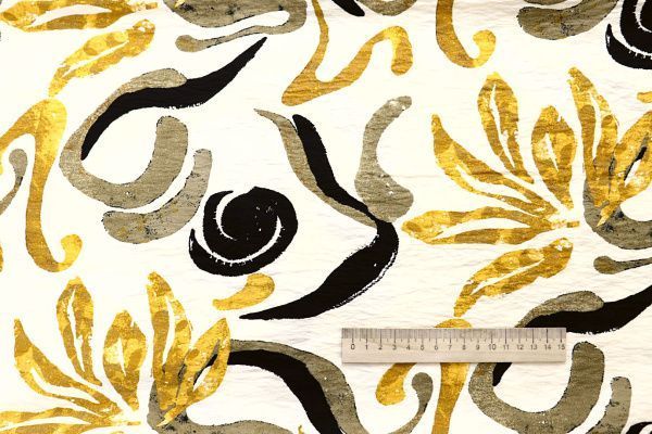 Купра принт/желто-черный на молочном 4072-PY/D#5/C#1