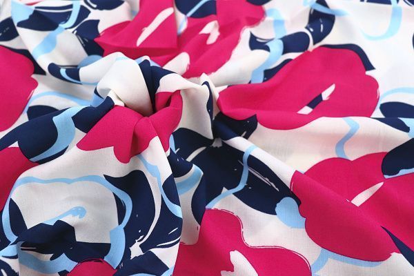 Штапель принт/черно-малиновый на белом 1382-PY/D#16/C#6