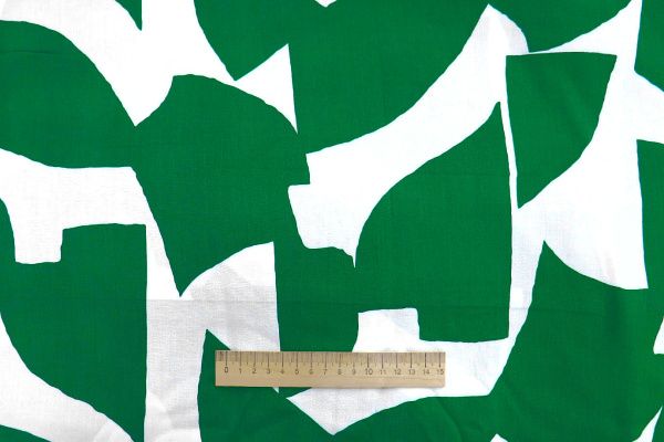 Штапель принт/бело-зеленый 1374-PY/D#8/C#2