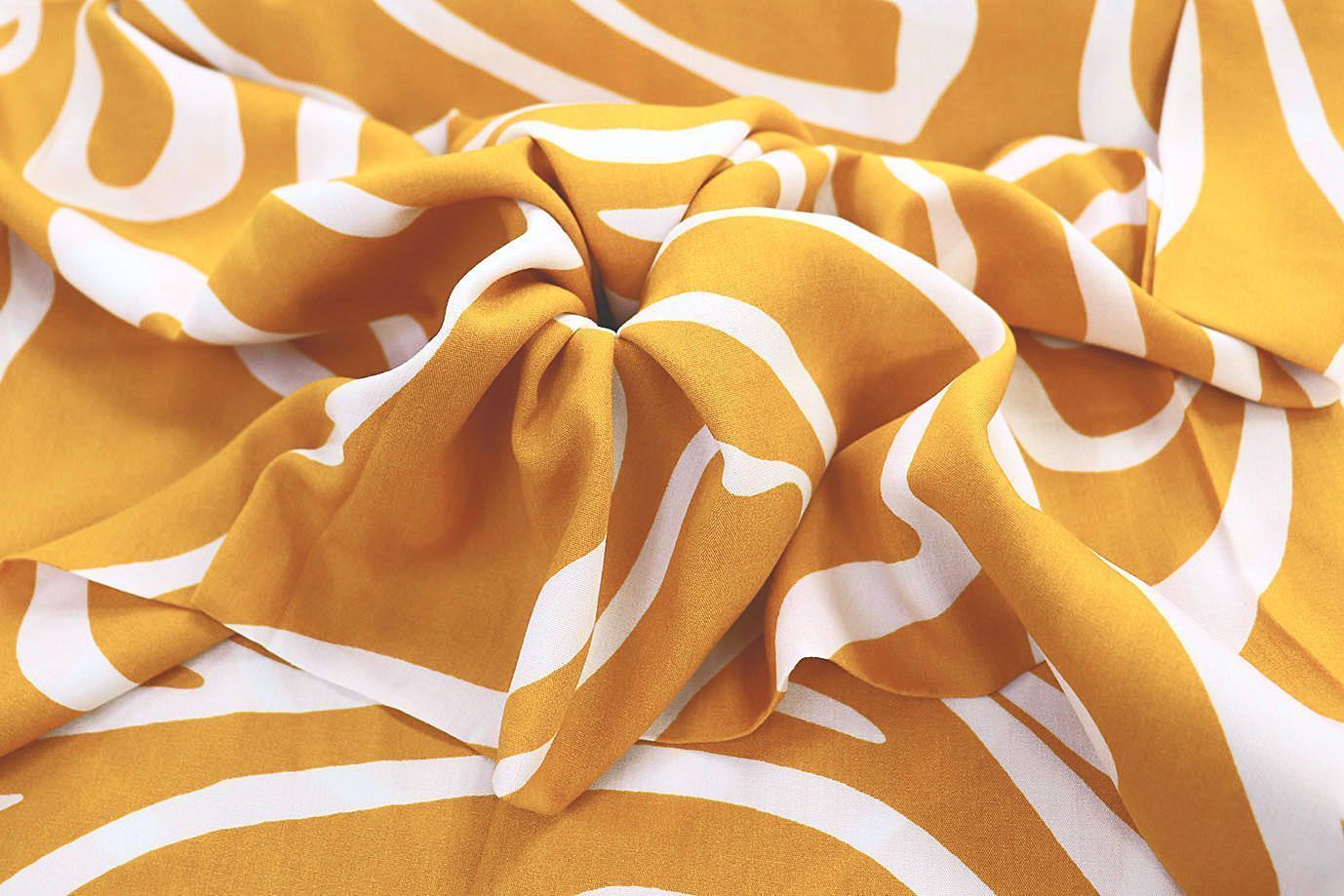 Штапель принт/бело-оранжевый 1374-PY/D#9/C#5