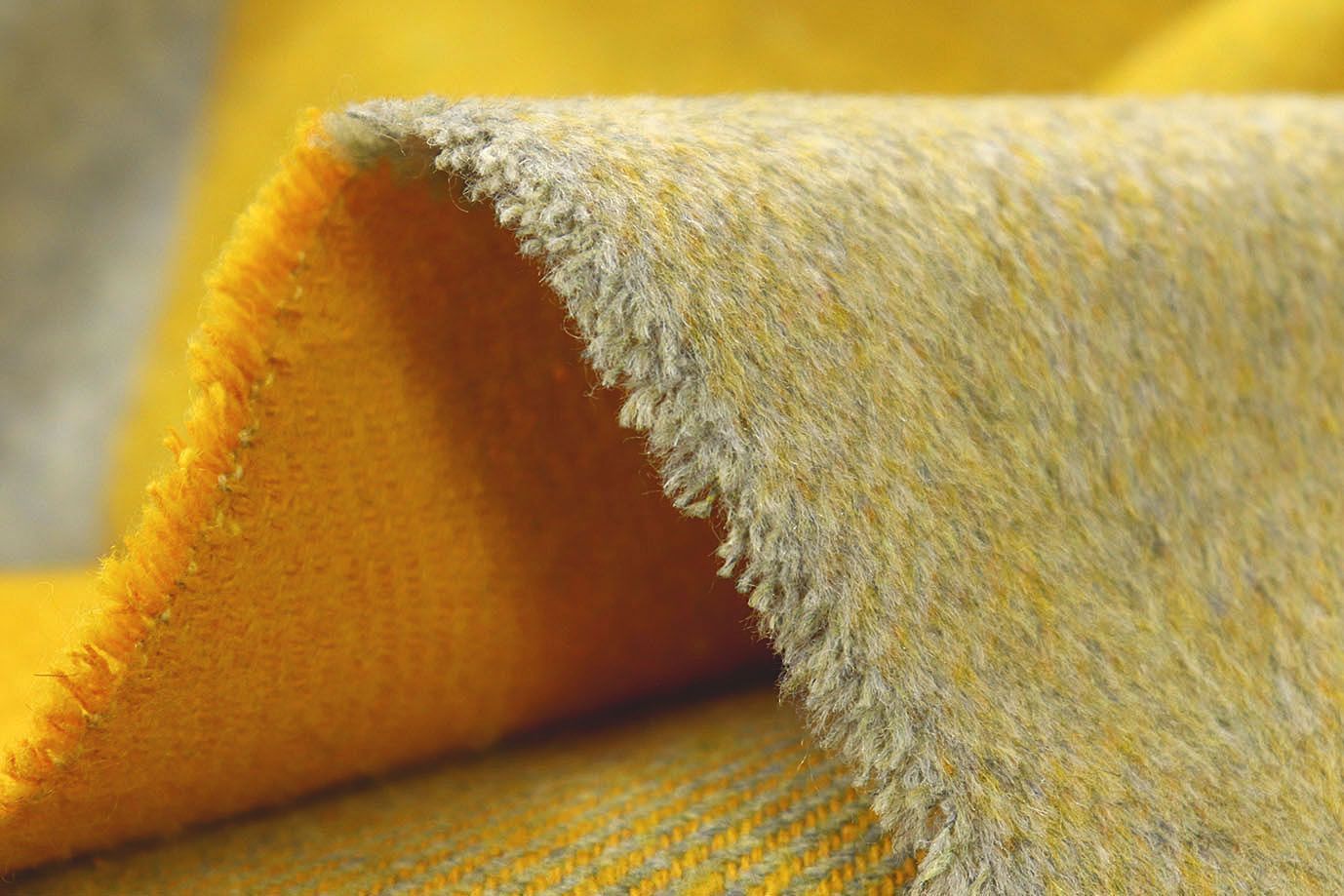 Пальтовая ткань "Микроворса" принт/клетка серо-желтая AP210301014/D#778-90135/C#2