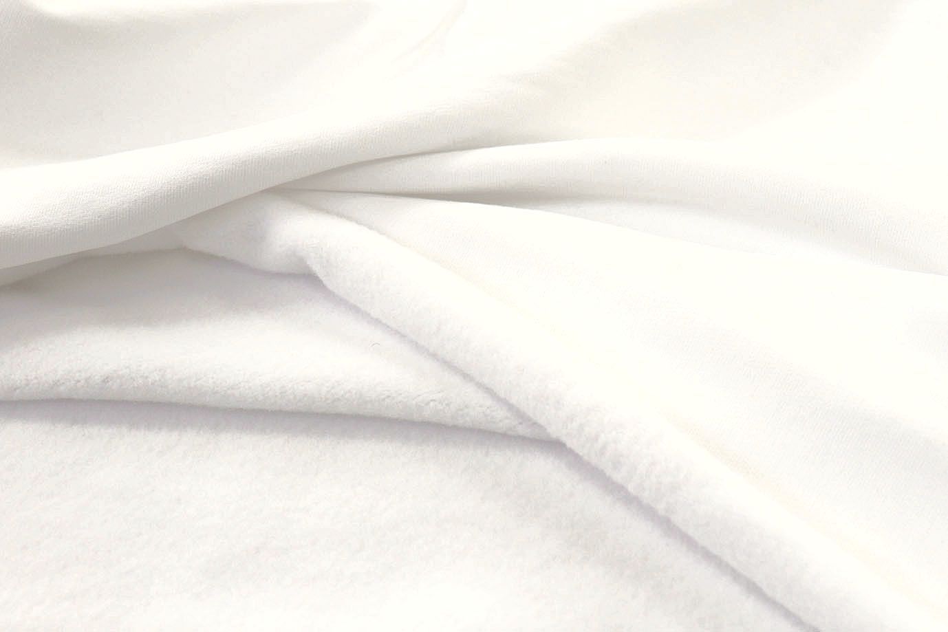 Трикотаж футер 3х нитка с начесом/белый 0363/D#начес/C#белый 11-0601TPX