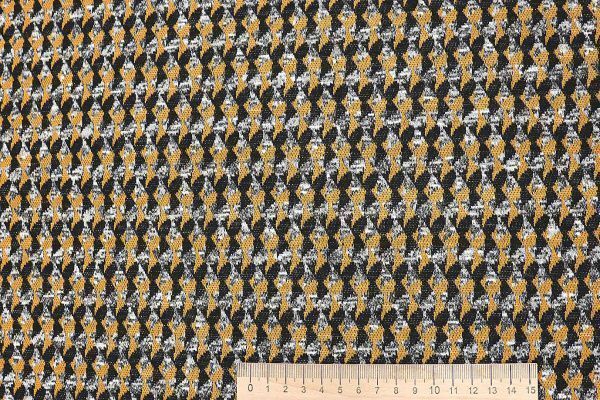 Трикотаж жаккард принт/желто-серый 3257-22-PY/D#17/C#2