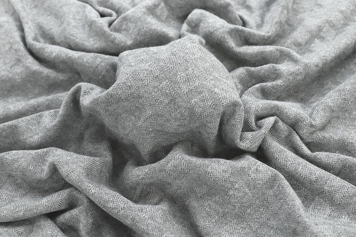 Трикотаж "Косичка" жаккард/серый VT-11691/D#3/C#4