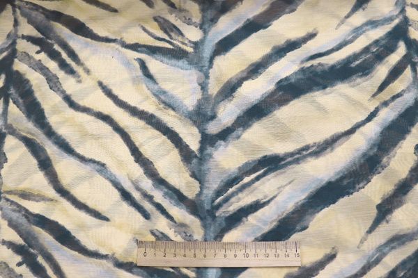 Вуаль принт/узор черно-серый на кремовом 4228-PY/D#1/C#1