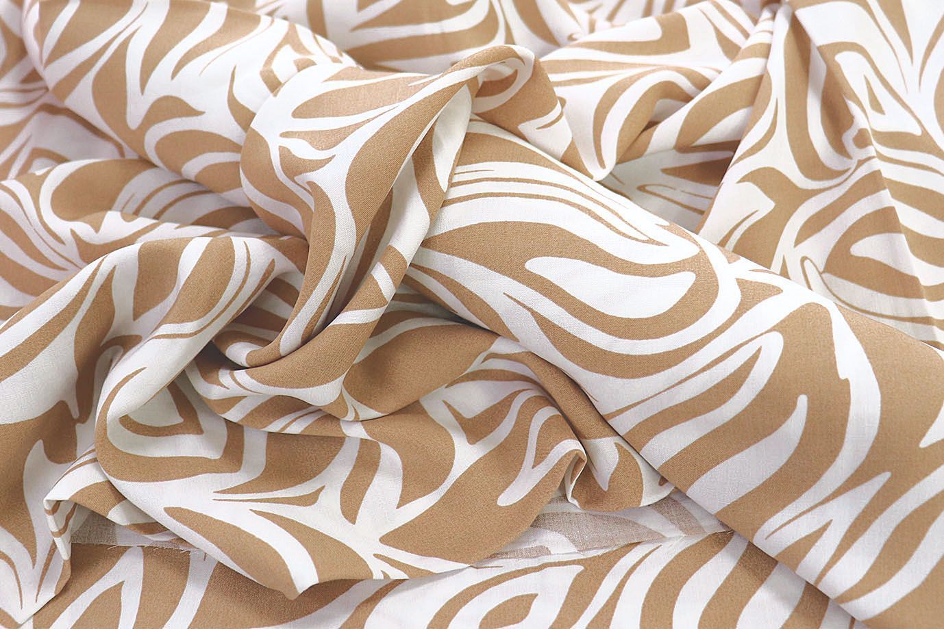 Штапель принт/коричневый на белом 3858-PY/D#3/C#4