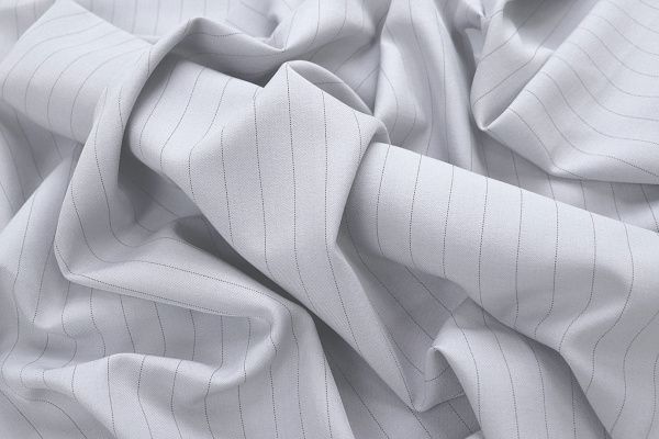 Костюмная ткань/полоска черная на светло-сером 4168-PY/C#8