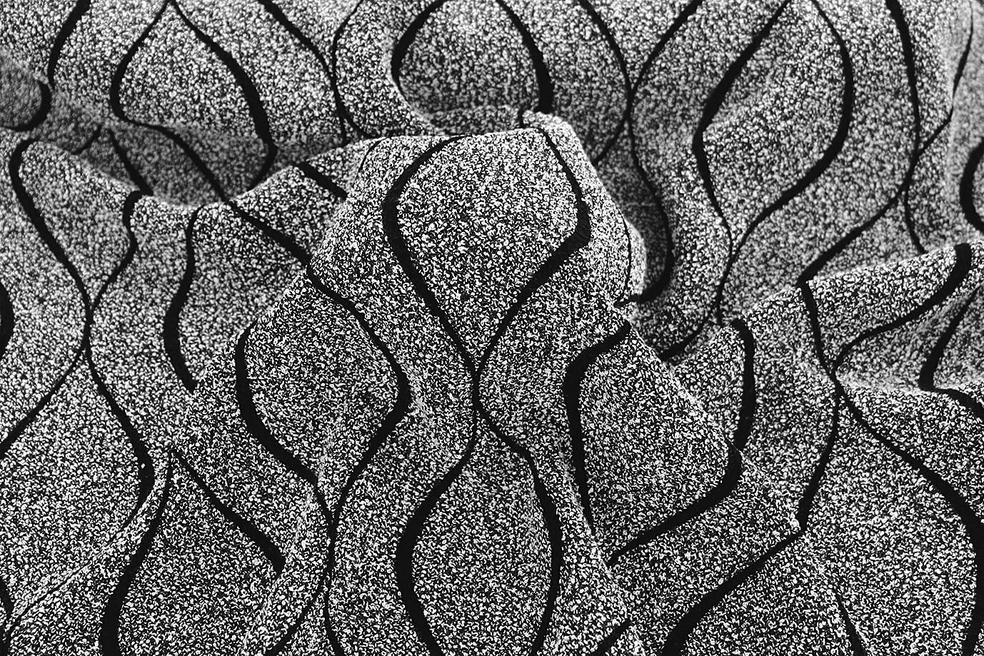 Трикотаж жаккард флок принт/черно-серый 3540-PY/D#2/C#1