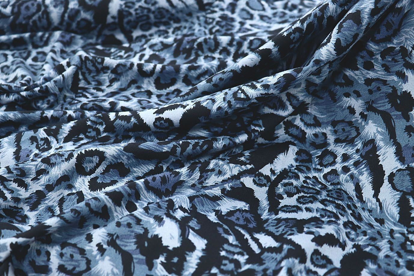 Трикотаж масло браш принт/леопард черно-голубой SSR-707A/D#12/C#2 (15881)