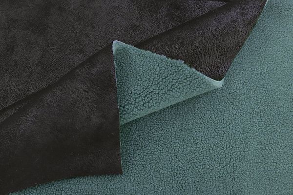 Дубляж мех "Кёрли"/черно-бирюзовый AP230331053Z/D#1003-2302-40L/C#10-7