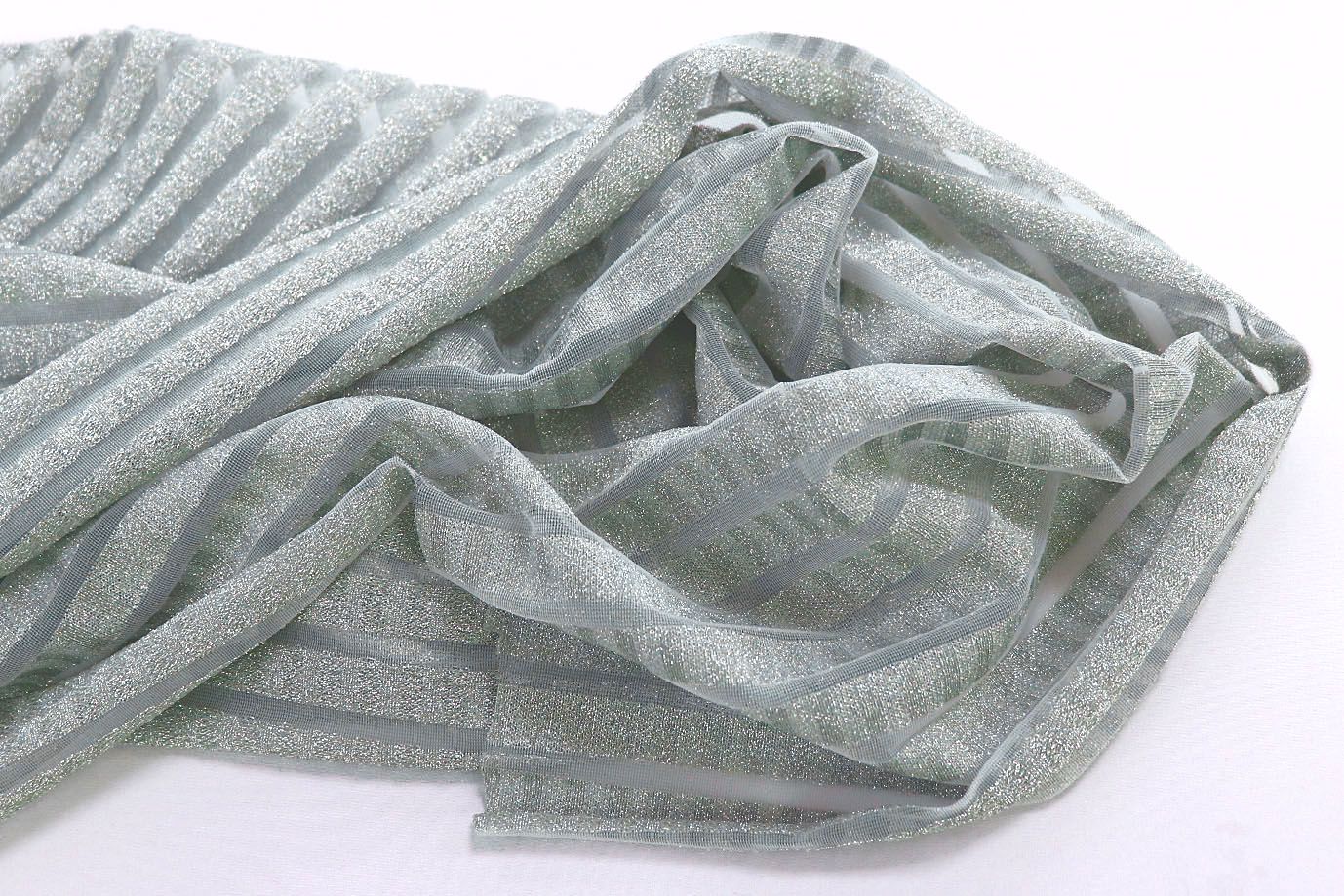 Сетка с люрексом/полоска темно-серая 2361-PY/С#3