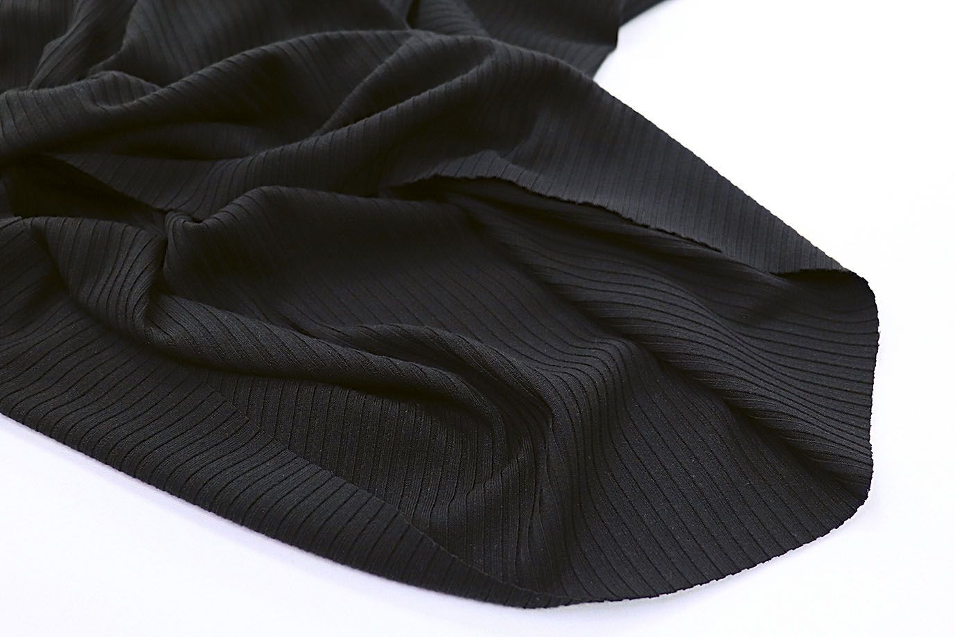 Трикотаж "Лапша"/черный 3452-PY/C#2