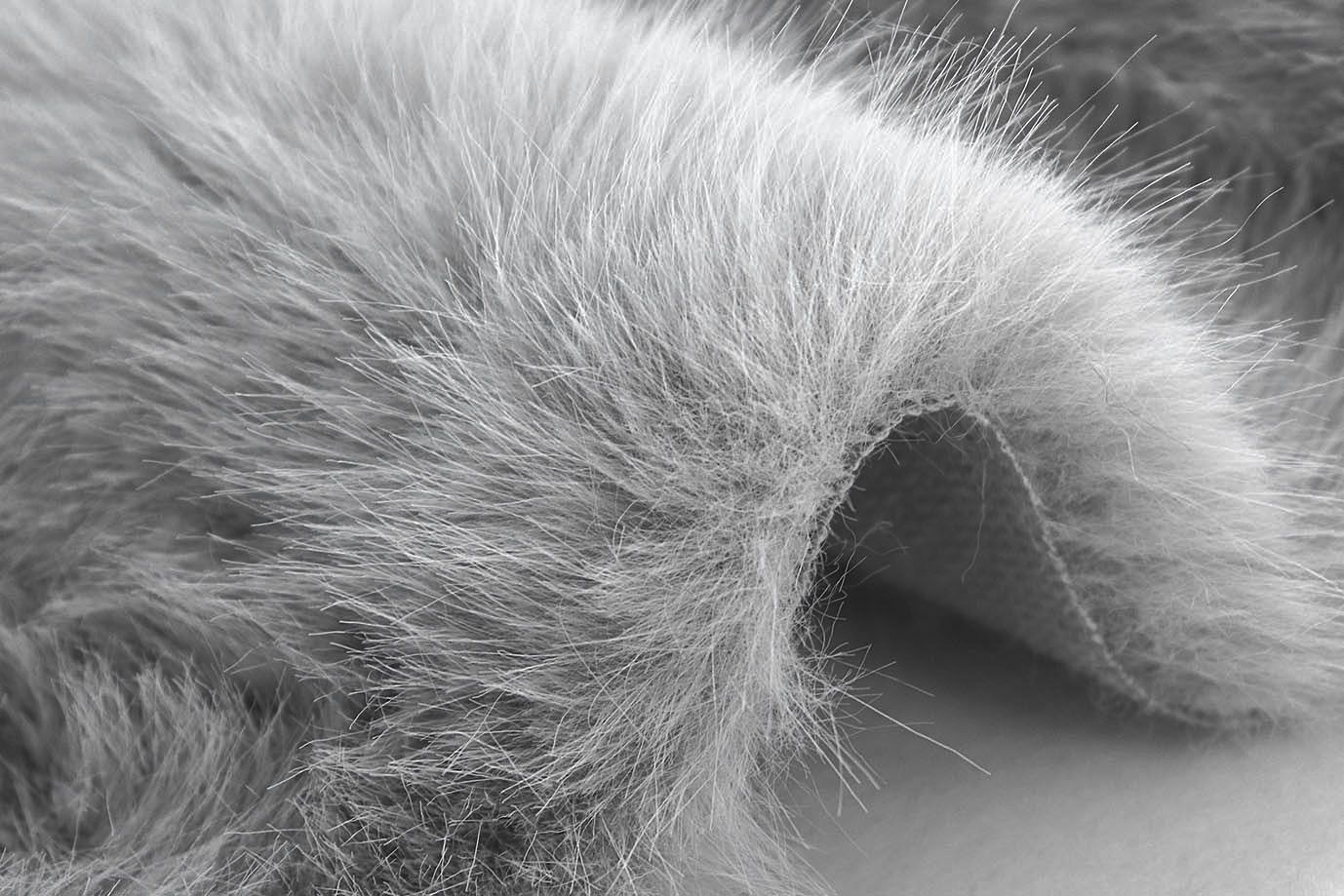 Искусственный мех "Песец" длинноворсовый/серый AP41102/D#289-220070-85/C#G1488