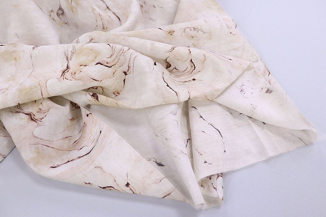 Лен "Медея" принт/молочно-коричневый 3942-PY/D#13/C#1