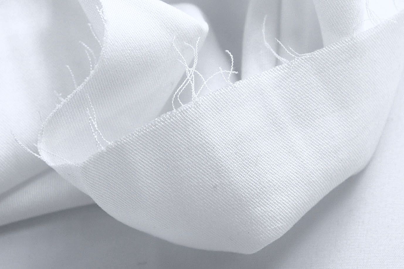 Штапель твил стрейч/белый 4062-PY/C#1