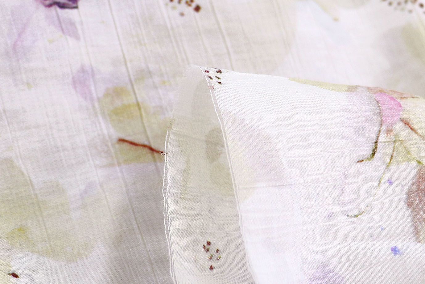 Лен "Медея" принт/цветы зеленые на белом 3970-PY/D#2/C#1