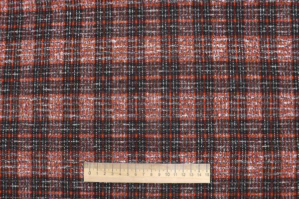 Трикотаж жаккард принт/оранжево-серый 3257-22-PY/D#18/C#3