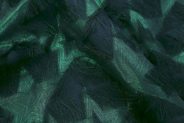 Бахрома "Звезды" принт/зеленый на темно-синем 2125-PY/С#5