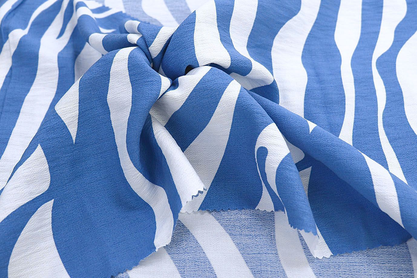 Лен БОХО принт/сине-белый 3879-PY/D#3/C#2